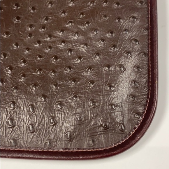 Pierre Cardin Large Ostrich Envelope Clutch Bag